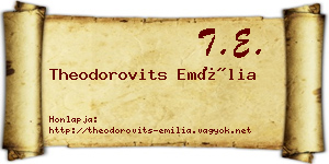 Theodorovits Emília névjegykártya